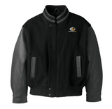 Veste en cuir et melton pour hommes