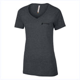 Femmes ATC™ EUROSPUN® T-shirt à col en V filé à l'anneau
