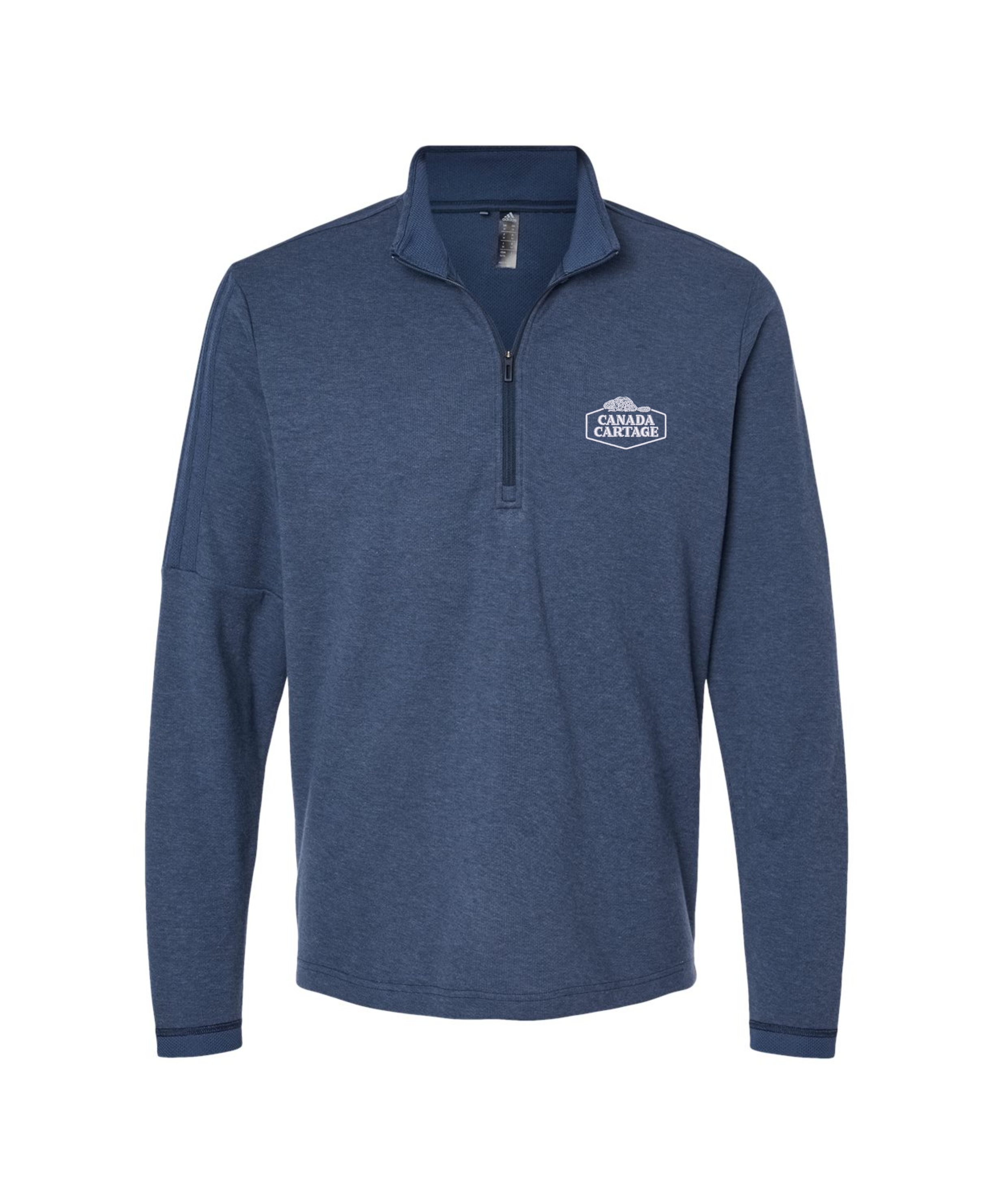 Adidas Men's 3-Stripes Quarter-Zip Sweater Pullover