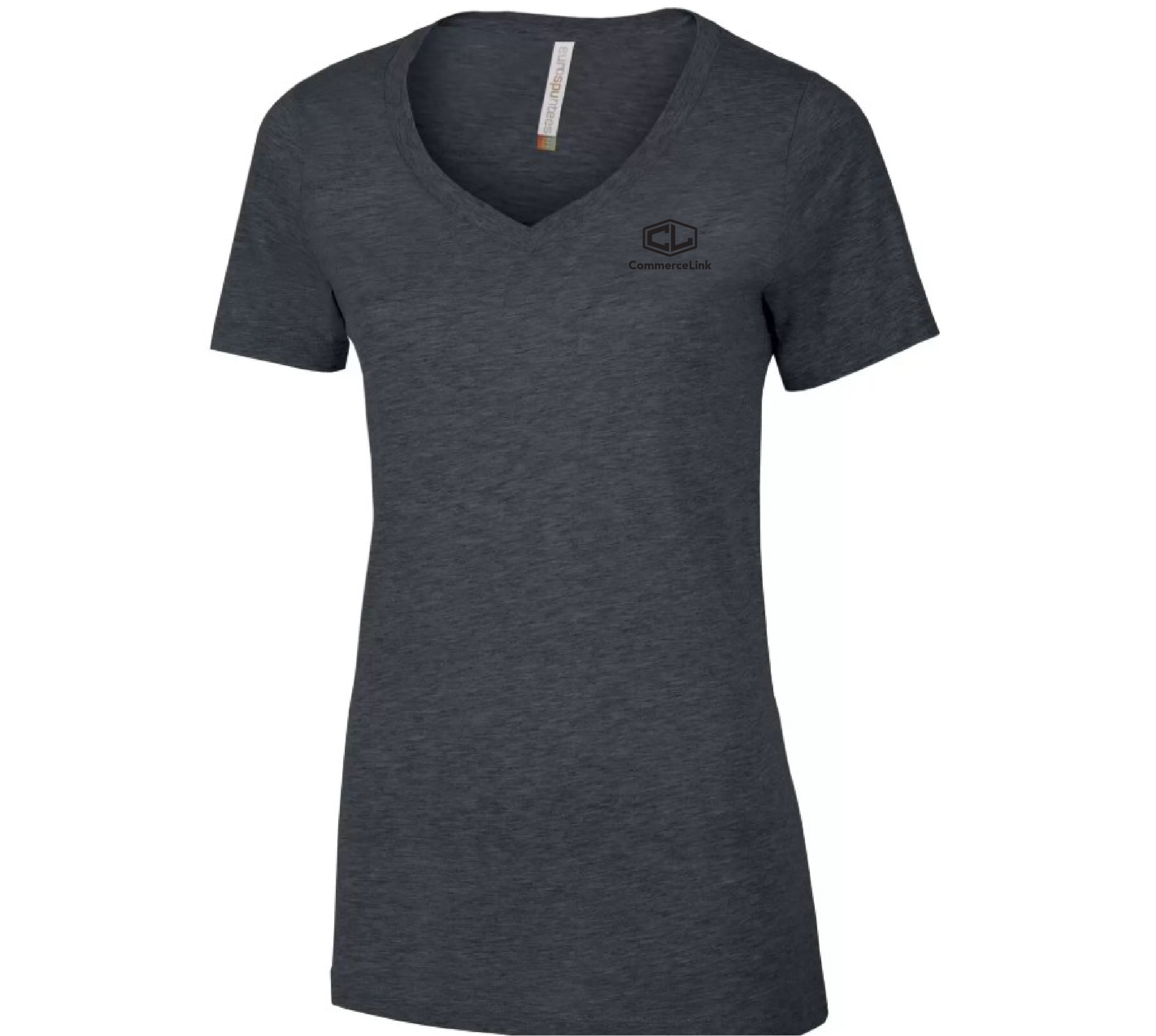T-shirt à col en V pour femme ATC™ EUROSPUN® en filé à anneaux