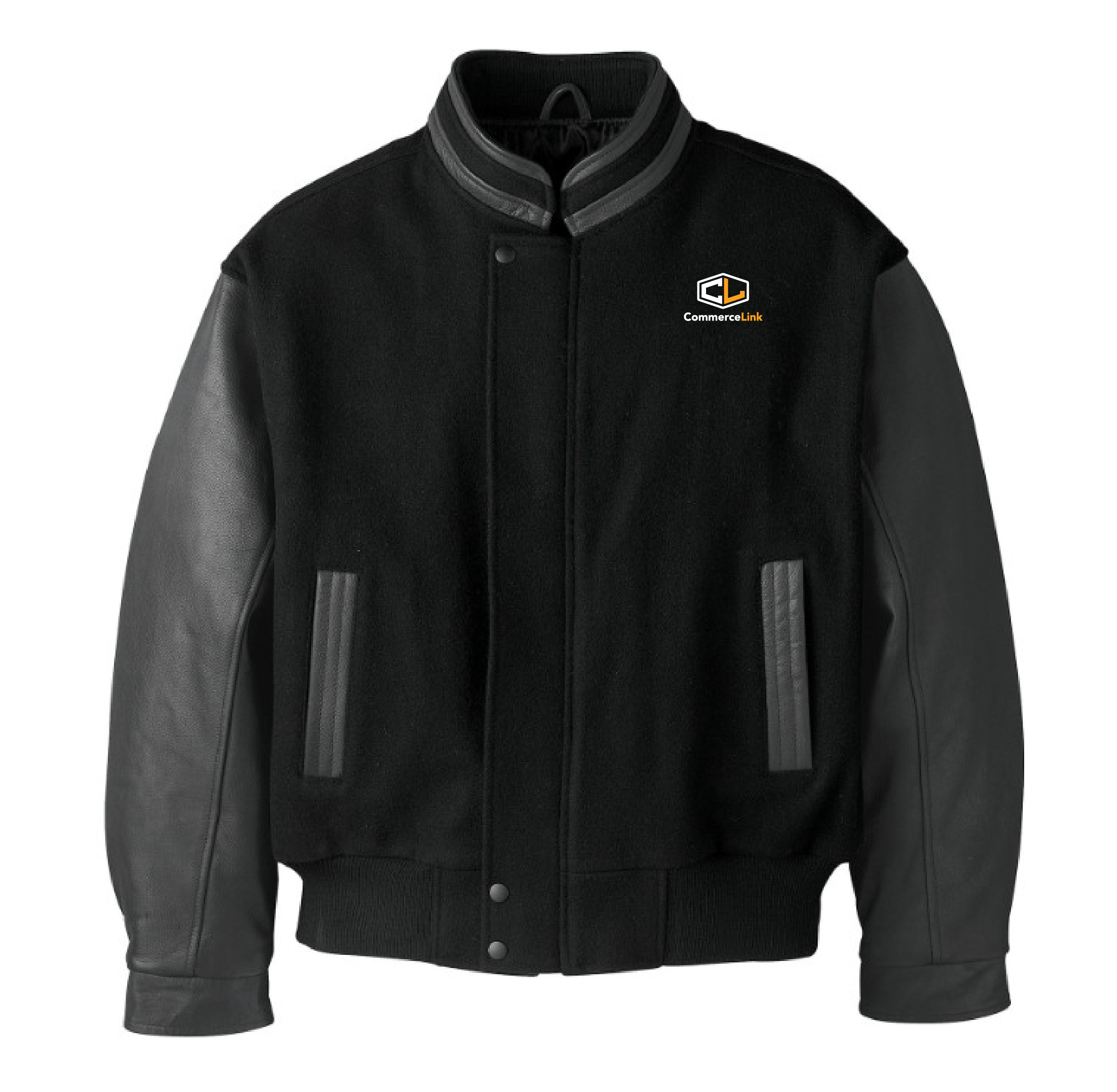 Veste en Melton et cuir pour homme