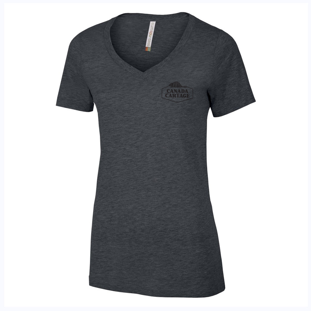 T-shirt à col en V pour femme ATC™ EUROSPUN® en filé à anneaux