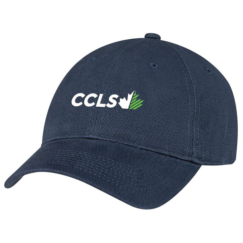 Casquette en coton sergé épais brossé - Bleu marine