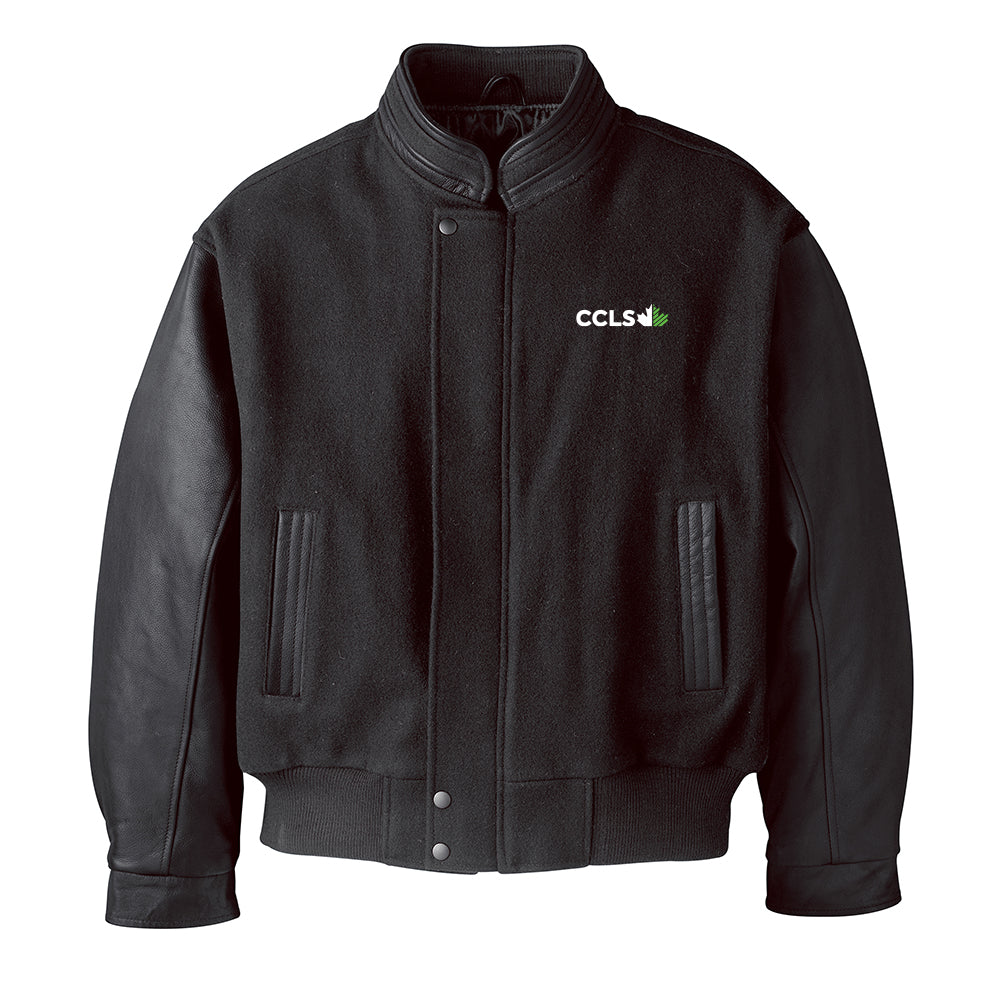 Veste en Melton et cuir pour homme