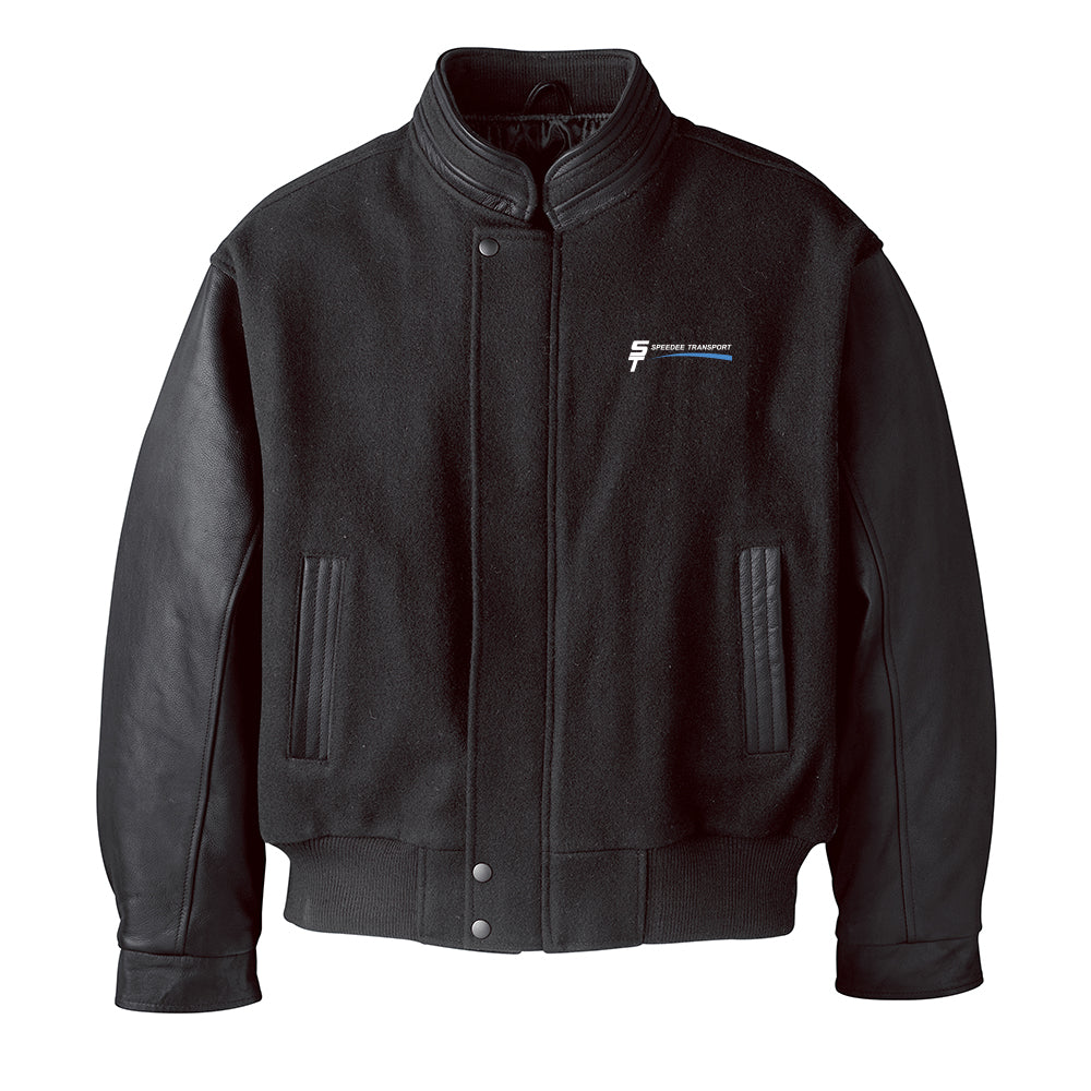 Veste en Melton et cuir pour homme