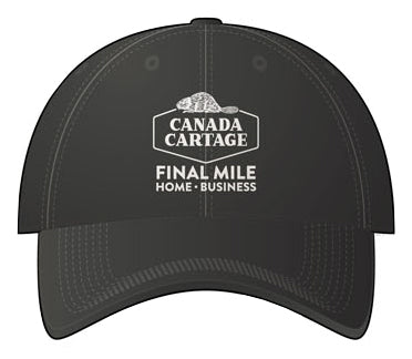 Casquette en coton sergé épais brossé - Noire